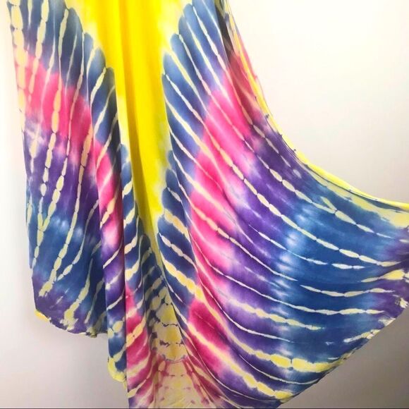 NEW Vibrant Tie Dye Beach Dress by Uniti International - Picture 4 of 12
